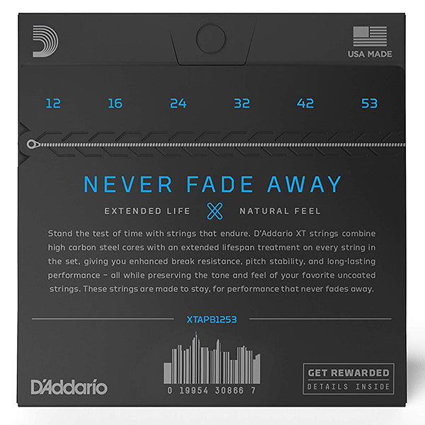 D'addario XTAPB1253 XT Phosphor Bronze Acoustic Guitar String Light Daddario D Addario (12-53)