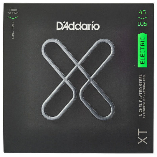 D'Addario XTB45105 XT Nickel Plated Steel Electric Bass Guitar String Daddario D Addario (45-105)