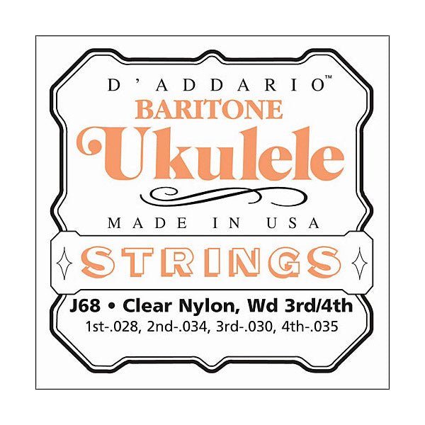 D'Addario J68 Baritone Ukulele Strings D addario Daddario