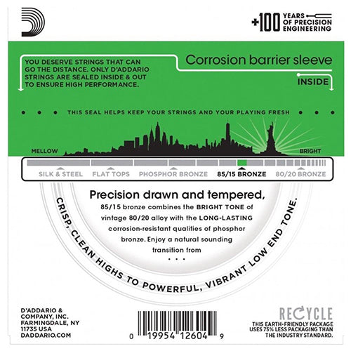 D'addario EZ920 85/15 BRONZE 012-054, DADDARIO ACOUSTIC GUITAR STRINGS