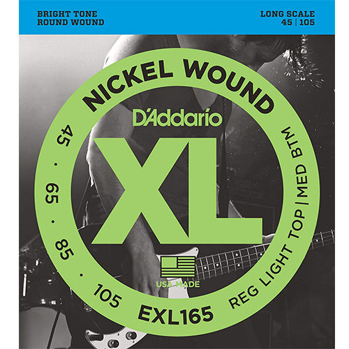 D'ADDARIO EXL165 Nickel Wound Bass, Custom Light, DADDARIO BASS GUITAR STRINGS