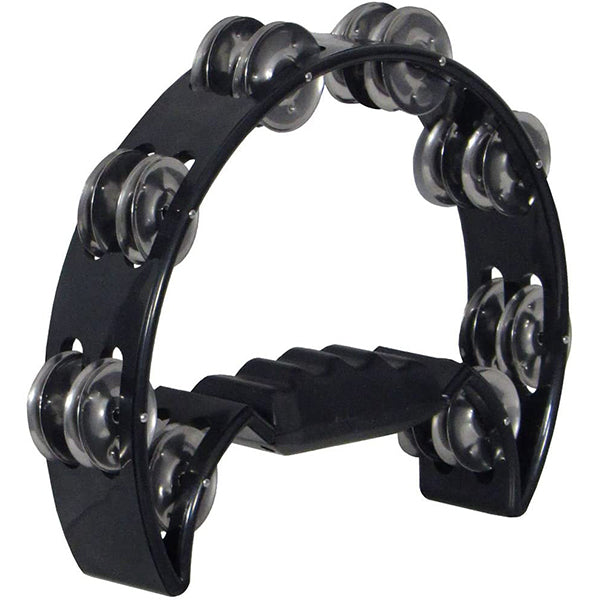 Dadi 2000-1.1 Merry IV Double Cut Away Half Moon Tambourine with Jingle For Drum Set and Percussion (Random Colour)