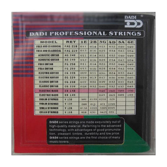 DADI Electric Bass Guitar 4 String Set Nickle Round Wound Light Handmade