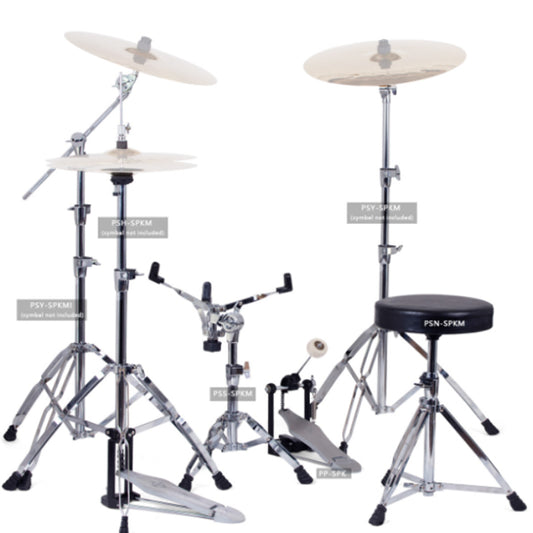 Dixon P-CPSPK1M 6 Pieces Hardware Pack with Cymbal Snare Stool Hi-Hat Boom Pedal Set