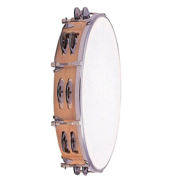 Dixon PDM3016M 10″ Tambourine Wood Tunable Plastic Head 16 Jingle Pairs (PDM 3016M)
