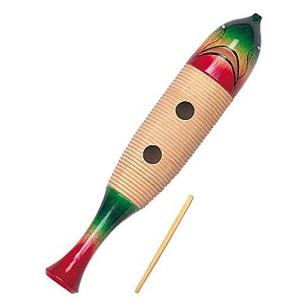 Dixon PRGU241 Wood Guiro Fish Style With Scraper
