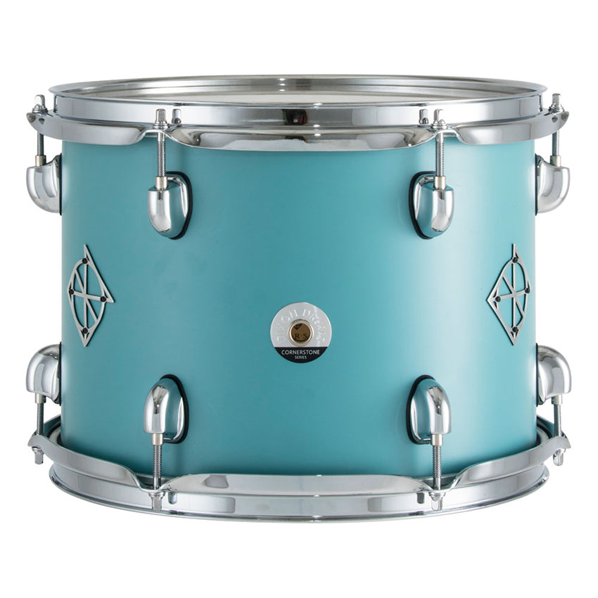 Dixon PODCSTM422 Cornerstone 4 Pieces Drum Kit Set Maple Shell - Satin Quetzal Blue (Drum Shell Pack)