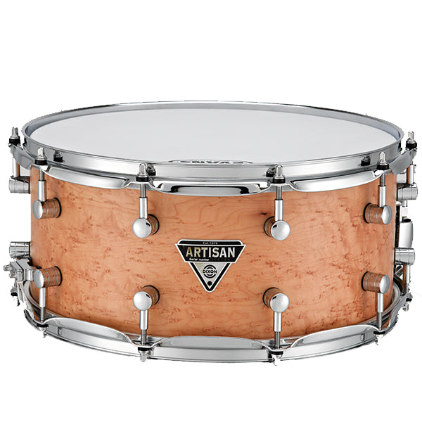 Dixon AR654BSSBE 14 Inch X 6.5 Inch Artisan Bird Eye Maple Snare Drum (AR654 BSSBE)