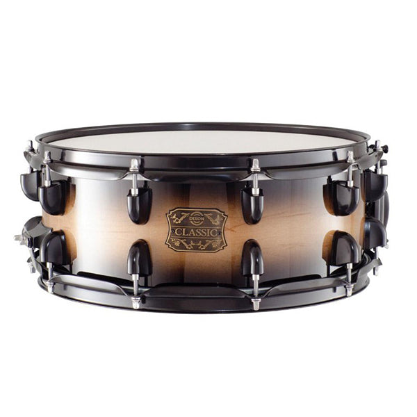 Dixon CS554BB-BK 14 Inch X 5.5 Inch Classic Wood Natural to Black Burst Snare Drum (CS554BBBK CS554BB BK)