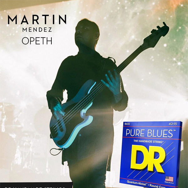 DR Strings PB-45 Pure Blues Quantum Nickel Round Core Bass Guitar Strings - Medium (45-105)