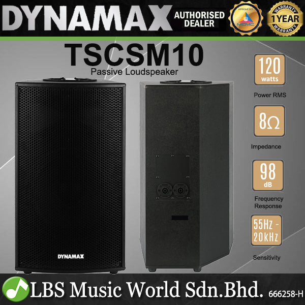Dynamax TSCSM 10" and 12" 2 Way Passive Loudspeaker Monitor Speaker (TSCSM10 TSCSM12)