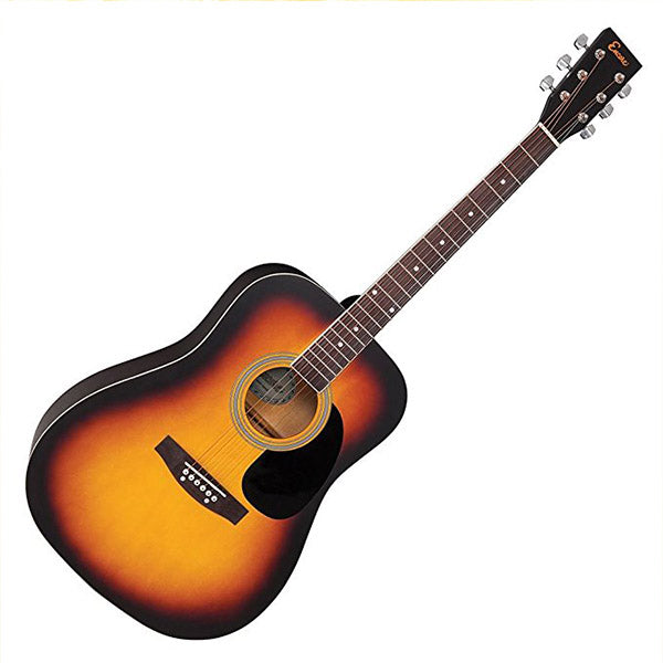 ENCORE EWP-100SB Dreadnought Sunburst Acoustic Guitar Bundle Starter Pack Package
