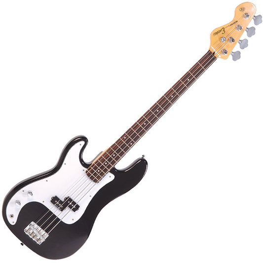 Encore LH-E4BLK Left Handed Bass Guitar Black Glossy Blaster Electric Bass Guitar