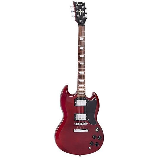 ENCORE EBP-E69BLK Cherry Red Electric Guitar Package Starter Pack Electric Guitar Bundle