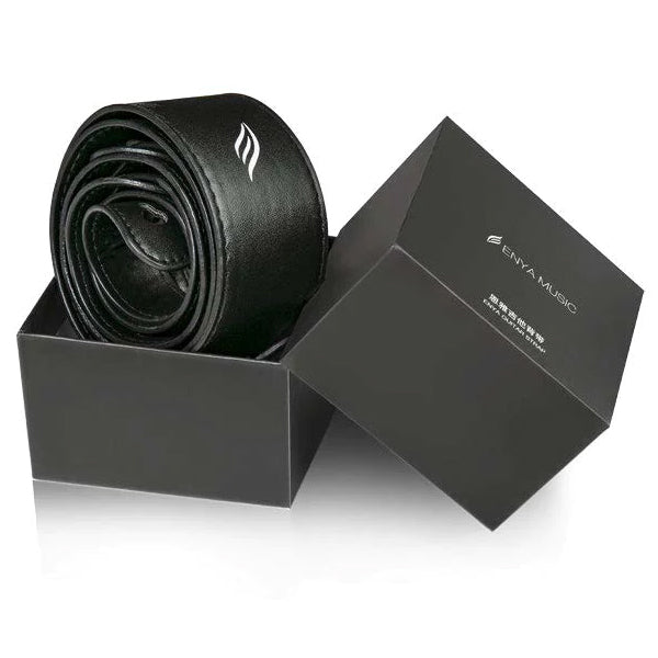 Enya EPS-GB Leather Guitar Strap 120cm-145cm Length - Black