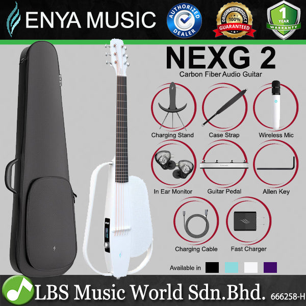 Enya NEXG 2 38 Inch Carbon Fiber Acoustic Electric Guitar Built in Speaker, Preamp and Microphone