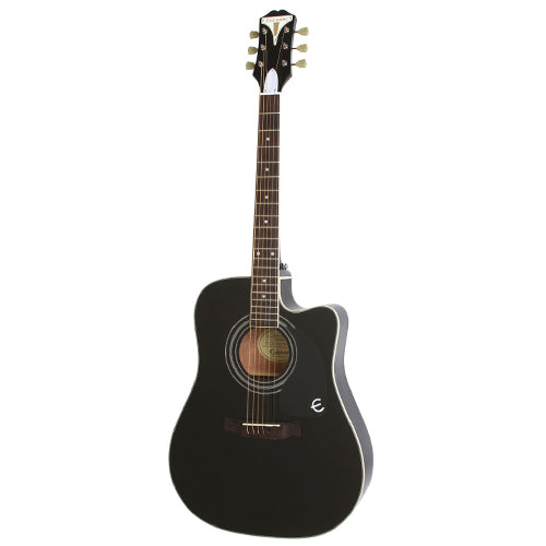 Epiphone PRO-1 ULTRA Solid Top Acoustic Electric Guitar Cutaway Ebony Black (PRO 1 ULTRA)