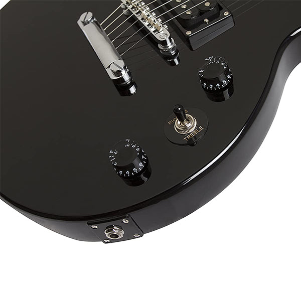 Epiphone Les Paul Player Pack with 10 Watt Electric Guitar Speaker Amplifier and Lesson - Ebony Black