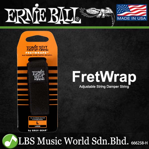 Ernie Ball by Gruv Gear FretWrap Adjustable String Damper Strap for Guitar and Bass (9012 9013 9014)