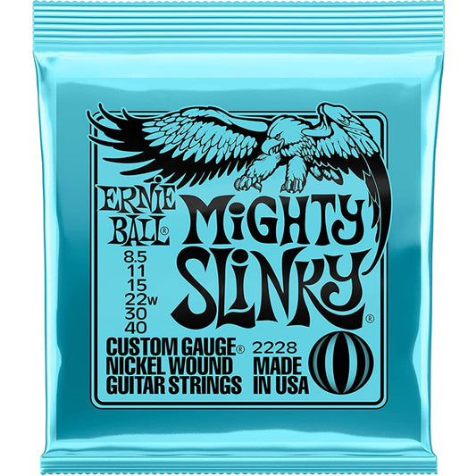 Ernie Ball 2228 Mighty Slinky Nickel Wound Electric Guitar Strings (8.5-40)