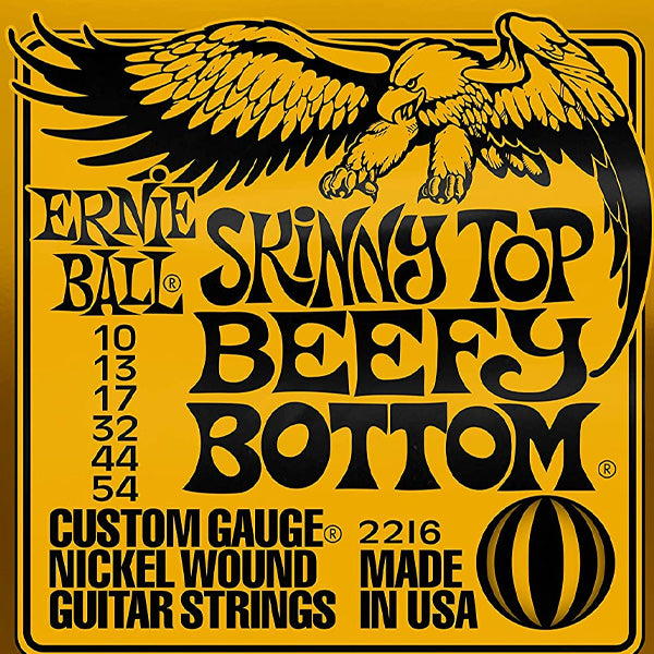 Ernie Ball 2216 Skinny Top Beefy Bottom Slinky Nickle Wound Electric Guitar Strings (10-54)