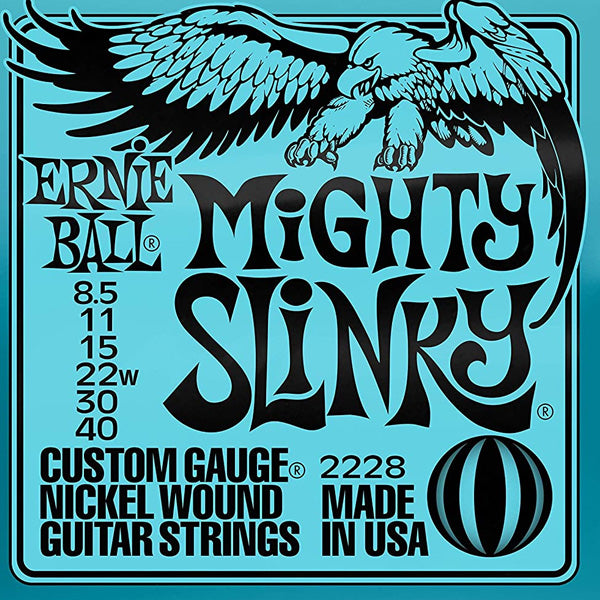 Ernie Ball 2228 Mighty Slinky Nickel Wound Electric Guitar Strings (8.5-40)