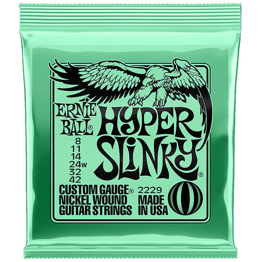 Ernie Ball 2229 Hyper Slinky Nickel Wound Electric Guitar Strings (08-42)