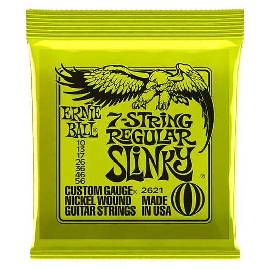 Ernie Ball 2621 Regular Slinky 7-string Nickel Wound Electric Guitar String (10-56)