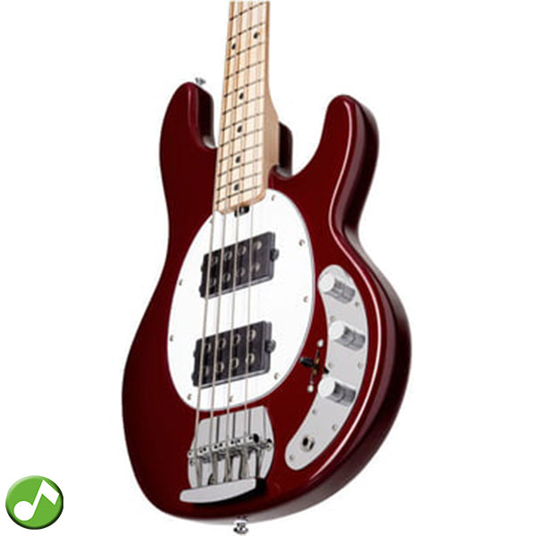 Sterling by Ernie Ball Music Man Stingray Ray4HH Bass Guitar- Candy Apple Red (RAY4HH-CAR)