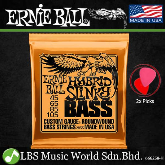 Ernie Ball 2833 Hybrid Slinky Nickel Wound Electric Bass Guitar String (45-105)