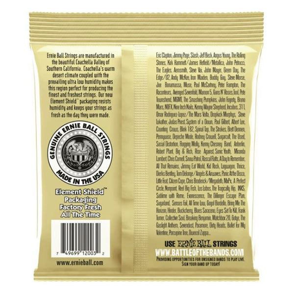 Ernie Ball 2003 Earthwood Medium Light 80/20 Bronze Acoustic Guitar String (12-54)