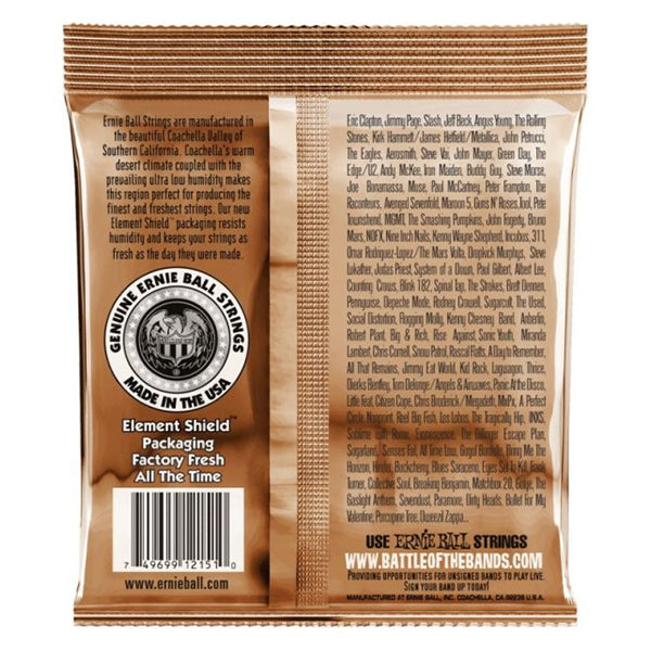 Ernie Ball 2151 Earthwood Rock and Blue With Plain G Phosphor Bronze Acoustic Guitar String (10-52)