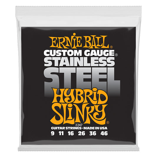 Ernie Ball 2247 Hybrid Slinky Stainless Steel Wound Electric Guitar String (9-46)
