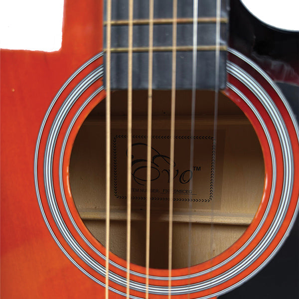 EVO F320CEQ Spruce Plywood Acoustic Electric Guitar with Pickup - Sunburst