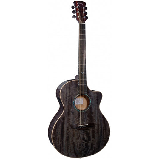 Faith FXNCE-MD FX Limited Edition Neptune Solid Figured Java Mango Acoustic Electric Guitar - Moondust Grey (FXNCEMD)