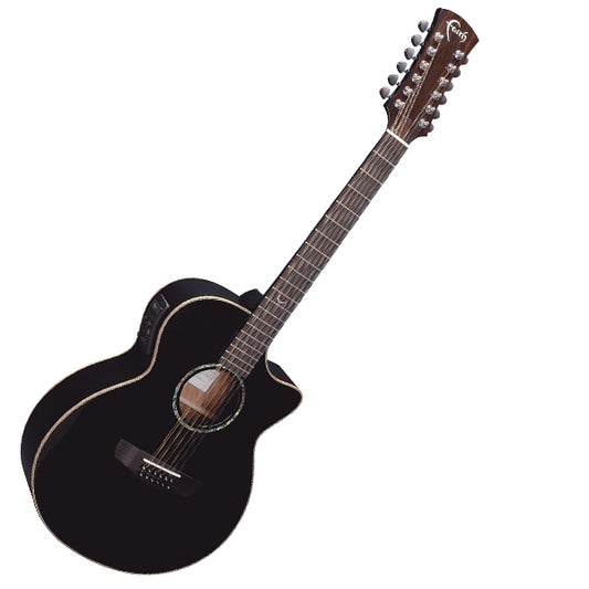 Faith FECV12 Eclipse Venus 12 String Cutaway Electro Full Solid Acoustic Electric Guitar Pickup with Case
