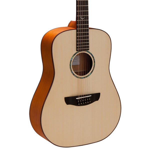 Faith FS12 Natural Saturn 12 String Dreadnought Full Solid Acoustic Guitar with Case