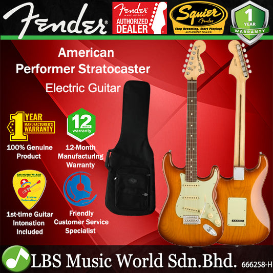 Fender American Performer Stratocaster Electric Guitar With Yosemite Single-Coil Pickup and Rosewood Fretboard