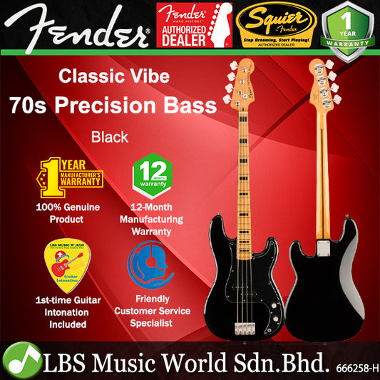 Squier By Fender Classic Vibe 70s Precision 4 Strings Bass Guitar With Alnico Split Coil Pickup and Maple Fretboard