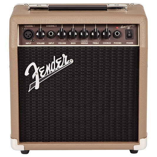 Fender Acoustasonic 15 Watt 1x6 Inch Speaker Amp Acoustic Combo Guitar Amplifier