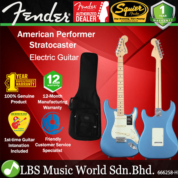 Fender American Performer Stratocaster Electric Guitar With Yosemite Single-Coil Pickup and Rosewood Fretboard