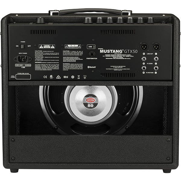 Fender Mustang GTX50 50 Watt Electric Guitar Combo Speaker Amplifier With Bluetooth and USB Connectivity (GTX 50)