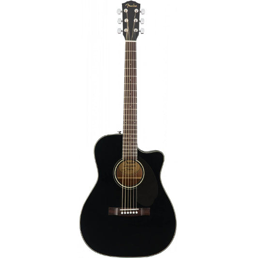 Fender CC-60SCE Solid Spruce Top Concert Acoustic Electric Guitar - Black (CC60SCE)