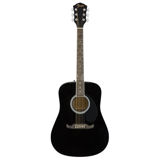 Fender FA-125 Dreadnought Spruce Top Acoustic Guitar With Fender Bag Black (FA125 FA 125)
