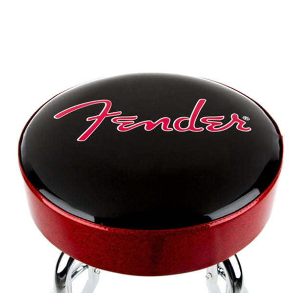 Fender 24 inch Logo Guitar Barstool Round Bar Stool Chair Bench (Red)