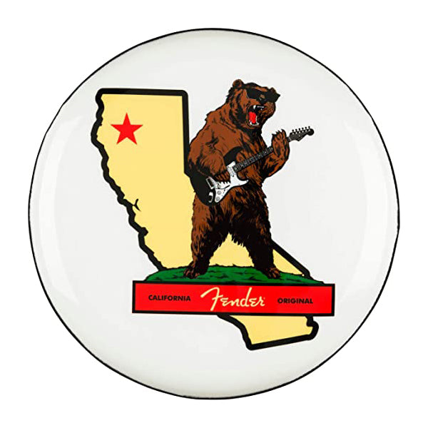 Fender Rocks Cali Barstool 24 Inch Stool Black Sides with White Top California Rock