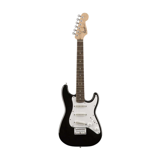 Fender Squier Mini Stratocaster Electric Guitar Junior Strat Guitar (Laurel FB Black)
