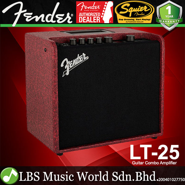 Fender MUSTANG LT25 25 Watt 1X8" Guitar Combo Speaker Amplifier with USB Digital Amp (LT 25)