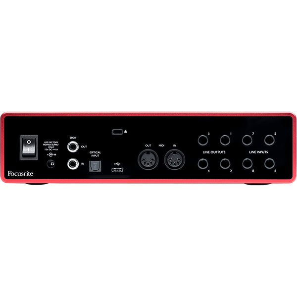 Focusrite Scarlett 18i8 18 in 8 Out USB Audio Interface Version 3 (3rd Gen)