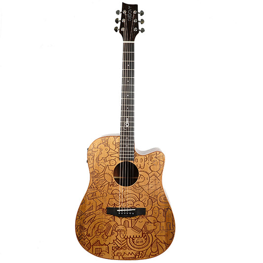 Groovy GTA 2020 Limited Edition 41 Inch Full Size Mahogany Acoustic Electric Guitar (GTA2020)